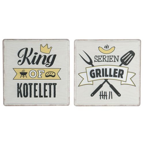 Metall Schild Weisheit "Griller" - "King of Kotelett"