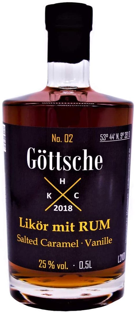 Göttsche Nr. 2 Likör mit Rum Salted Caramel Vanille 25% vol. 0,5l
