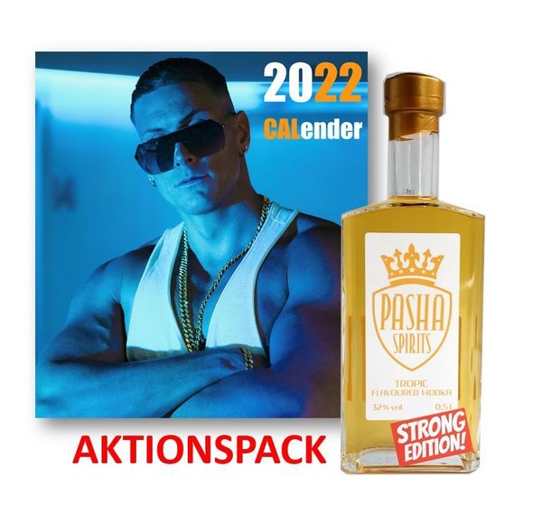 AKTIONSPACK Wandkalender 2022 + Pasha Wodka STRONG  Calvin Kleinen