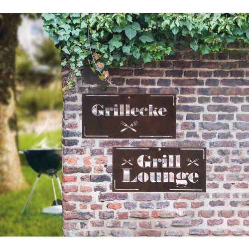 Metall Wandrelief `` Grill Lounge``